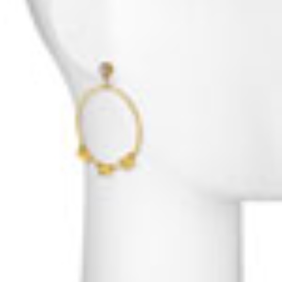 YOCHI Earrings Crystal and Butterly Hoop #1 - Picture 3 of 4